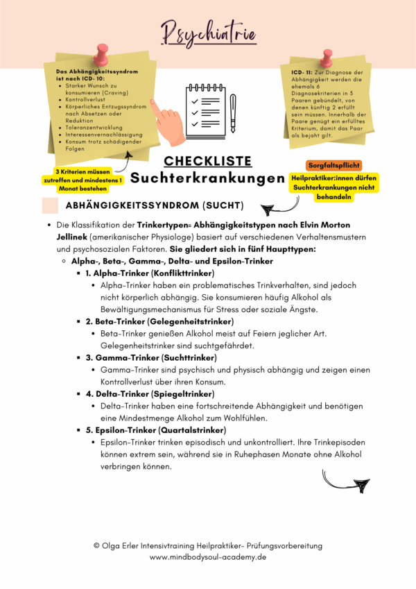 Digitales Workbook Psychiatrie- Heilpraktiker- Prüfungsvorbereitung – Bild 5