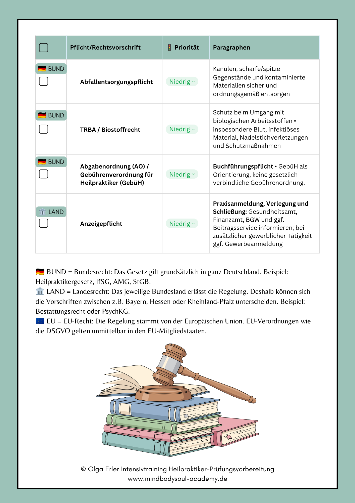 Achtung: Workbook Gesetzeskunde für die Heilpraktiker-Prüfungsvorbereitung ⚖️ Digitales Workbook Nr.15 – Bild 3