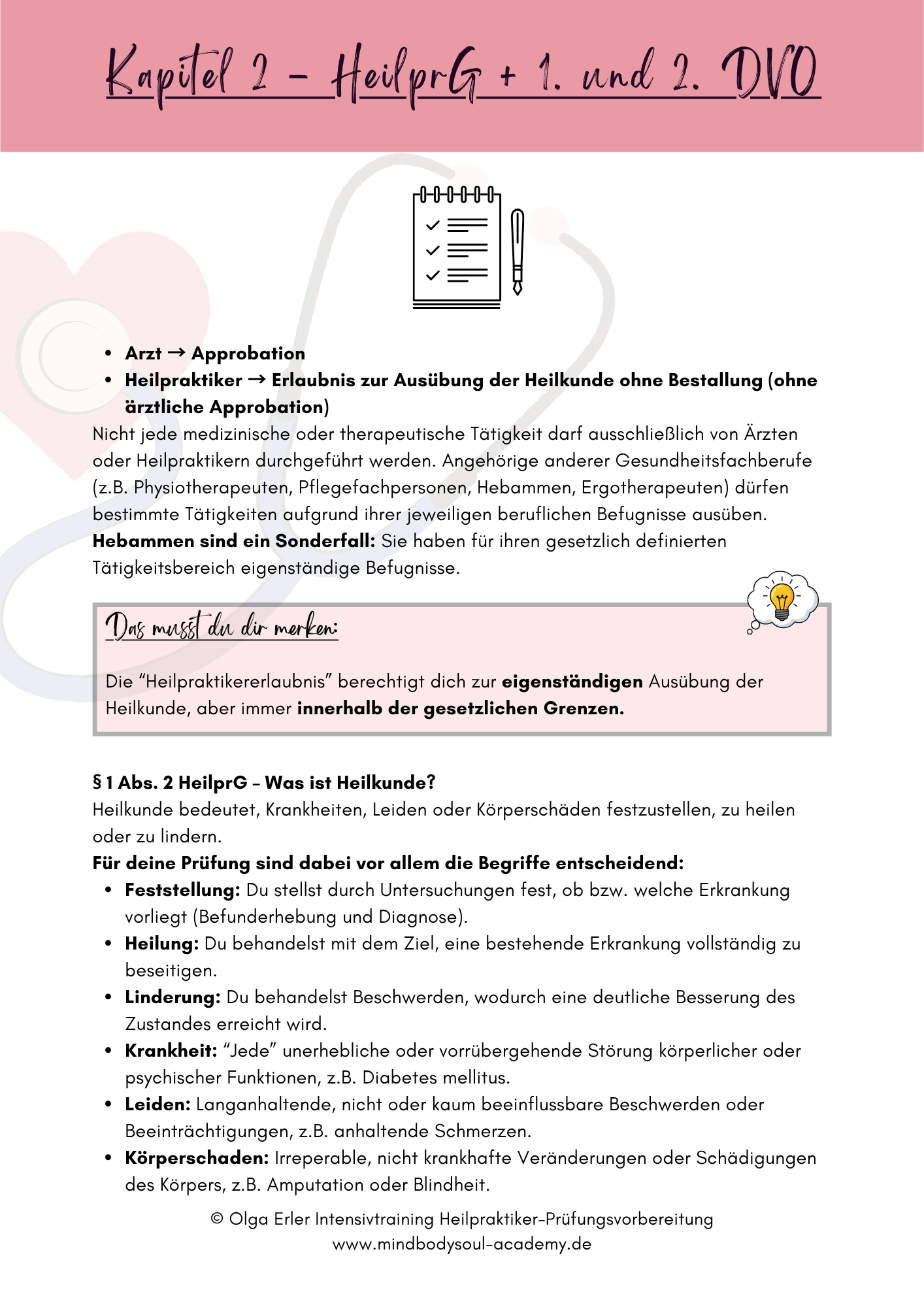 Achtung: Workbook Gesetzeskunde für die Heilpraktiker-Prüfungsvorbereitung ⚖️ Digitales Workbook Nr.15 – Bild 8