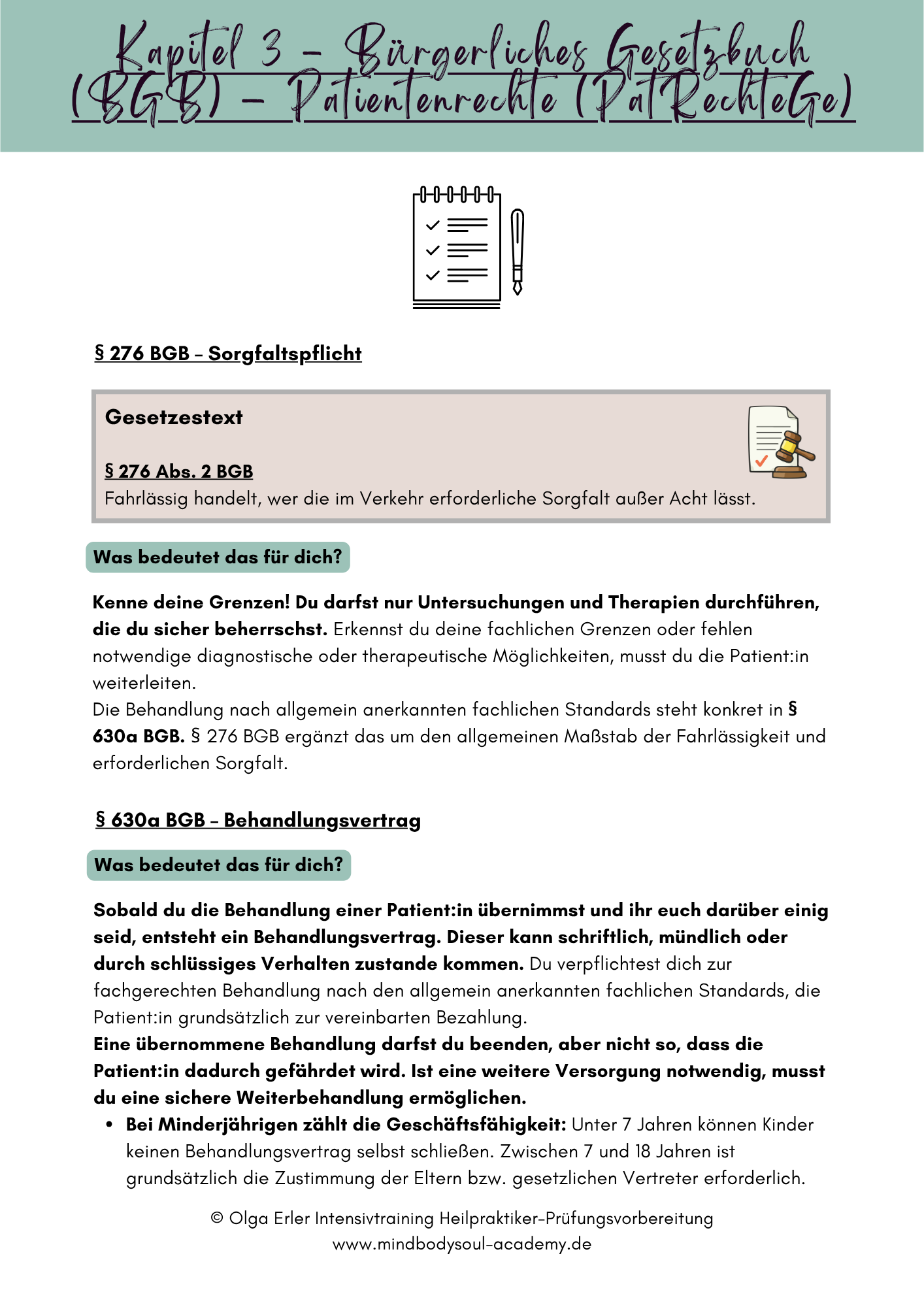 Achtung: Workbook Gesetzeskunde für die Heilpraktiker-Prüfungsvorbereitung ⚖️ Digitales Workbook Nr.15 – Bild 5